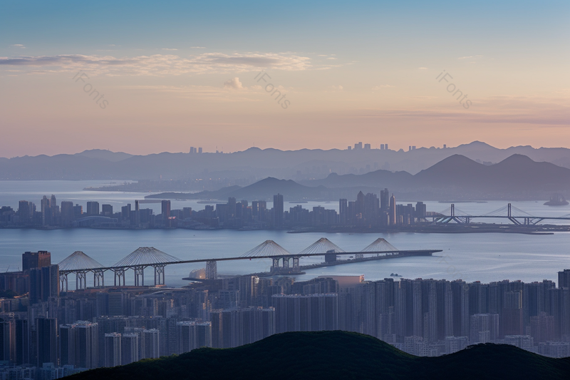 现代化珠海港珠澳大桥设计,高清,摄影图,摄影图片,图片大全,摄影图免费下载